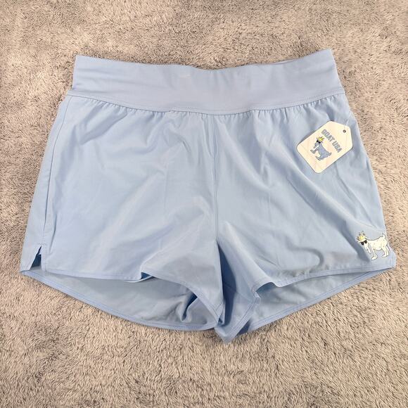 Goat USA Pants - Goat USA Women's Woven Shorts Back Zip Pocket Performance Casual Blue Sz Large